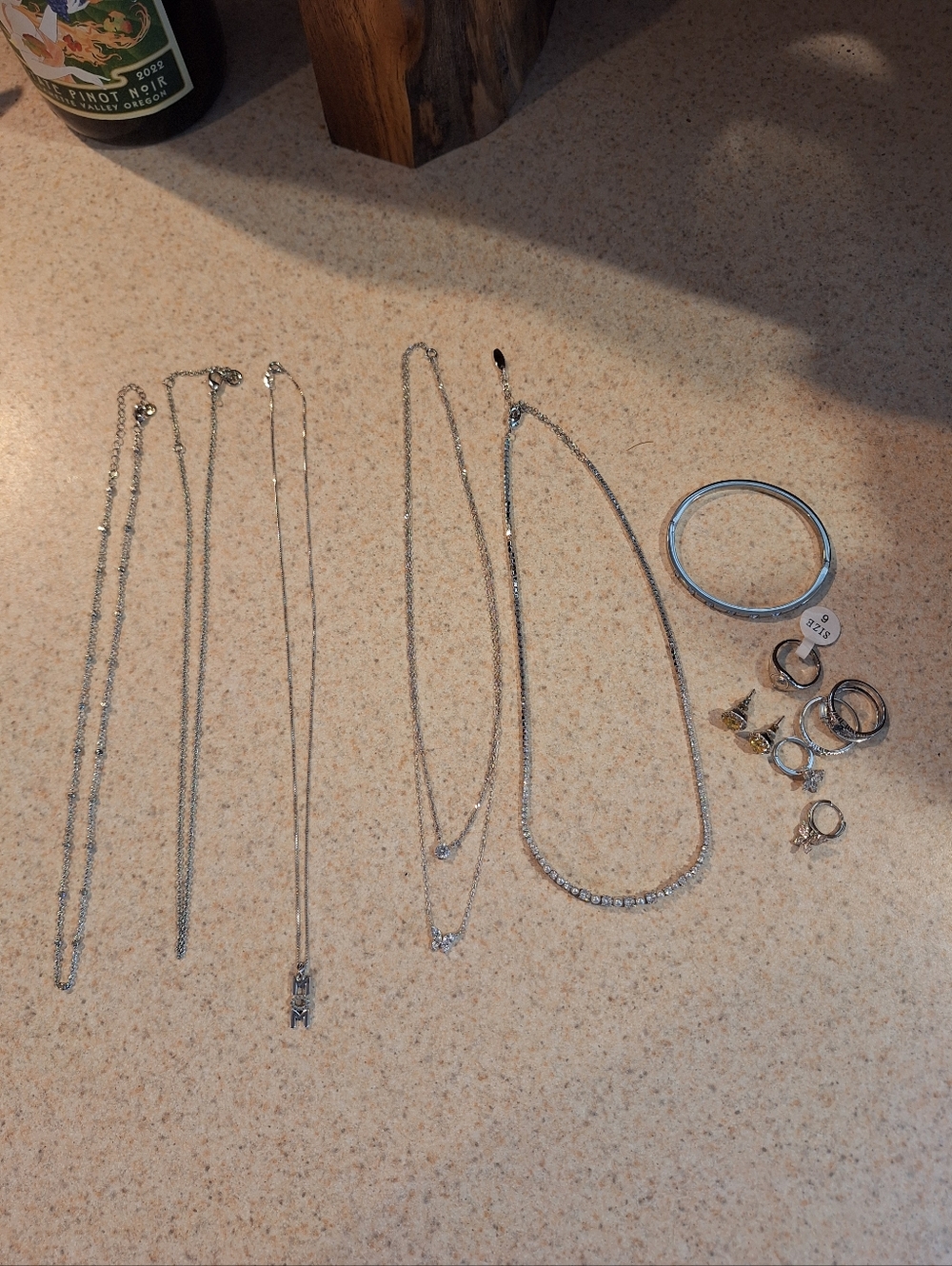 12 Pieces Sterling Silver Necklace and Jewelry Set in Silver